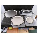 Lot of 6 Large & Small Serving Trays