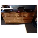 Wooden Dresser w/2 Sinks - Conversion to Vanity