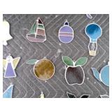 Lot of 23 Antique Stain Glass