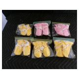 Collection of 6 Pairs TV Cordury Baby Booties