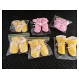 Collection of 6 Pairs TV Cordury Baby Booties
