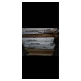 Pallet red brown wall cabinets