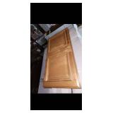 Pallet red brown wall cabinets