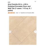 Pallet Aria cremita 24x48 polished Porcelain Tile
