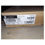 2 white cordless 2" faux wood blinds