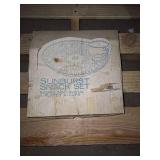 8 peice Sunburst crystal snack set