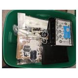 Wedding arch and bin of decor