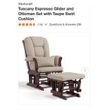 Espresso glider and ottoman set