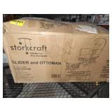 Espresso glider and ottoman set