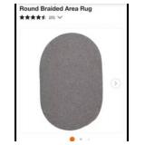 4x6 Grey woven oval area rug
