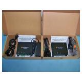 Atlona (2) AT-HDVS-150-RX HDBaseT to HDMI Video/Audio Scaler Receivers and (2) Connection Plates with HDMI/VGA/Audio Connections