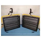 (2) Desisti Lighting DE-LUX-4 Tube Dimmable Cold Source Soft / Stage Fluorescent Lights / Light Fixtures with Heavy-Duty C Clamps, Speakon Power Cable and String Cable