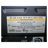 (2) Desisti Lighting DE-LUX-4 Tube Dimmable Cold Source Soft / Stage Fluorescent Lights / Light Fixtures with Heavy-Duty C Clamps, Speakon Power Cable and String Cable