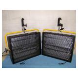 (2) Desisti Lighting DE-LUX-4 Tube Dimmable Cold Source Soft / Stage Fluorescent Lights / Light Fixtures with Heavy-Duty C Clamps, Speakon Power Cable and String Cable