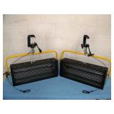 (2) Desisti Lighting DE-LUX-2 Tube Dimmable Cold Source Soft / Stage Fluorescent Lights / Light Fixtures with Heavy-Duty C Clamps, Speakon Power Cable and String Cable