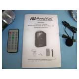 AmpliVox SW245B Compact Dual Wireless Microphone Bluetooth Audio Public Address PA Sound System