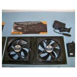 (4) Cooler Guys Cabinet Cooling Rack Fans with Preset Thermostats - NEW