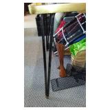 Vintage Wood Look Laminate Table with leaf (2) Wood, Grey Tones