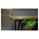 Vintage Wood Look Laminate Table with leaf (2) Wood, Grey Tones