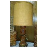 Mid Century Wood and Wicker Lamp, Baskets, Décor, Musical Dolls, Vintage Craftsman and Black Decker Skil Saws. Vintage Fruit Crate and more.