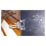 Antique Bible Stand and Hanging Candle Holder (heavy).