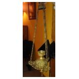 Antique Bible Stand and Hanging Candle Holder (heavy).