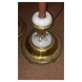 Vintage Brass Wall Light and Floor Lamps (2)