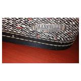 Wood Footlocker and Vintage Suitcases (2) American Tourister Air Luggage.