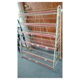 6 Teir Rolling Metal Display Rack.