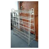 6 Teir Rolling Metal Display Rack.