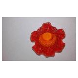 Vintage Fenton Hobnail Glass Basket and Bowl Vase.