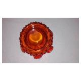 Vintage Fenton Hobnail Glass Basket and Bowl Vase.