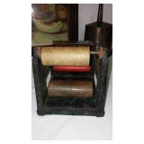 Vintage Décor Items, Scale, Wet Tape Dispenser, Funnels (Coleman) and more.