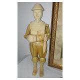 Wood Carved Corn Husk People, Candle Chicken, Wall Décor.