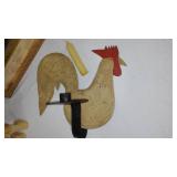 Wood Carved Corn Husk People, Candle Chicken, Wall Décor.