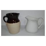 Stoneware Pitchers (2)