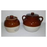 Vintage Glazed Stoneware Ransbottom Robinson Crock