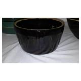 Vintage Redwing and Yellow Ware Pottery Bowls (3).