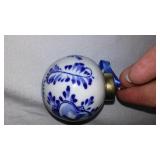 Royal Copenhagen Denmark Full Lace Cigar Cup or Vase, Delft Blue Ornaments (2) Hummel