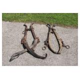 Antique horse Hames, Reins and Rope (2 sets)w/ Storage Tote