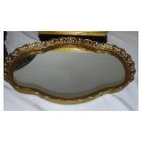 Vintage Trays, Brushes, Curling Irons, Oil lamp and More.