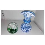 Blue and White Blown Glass décor (2)