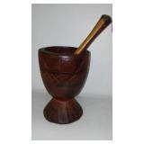 Wood Mortar and Pestle.