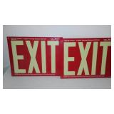 Metal Exit (2) and For Sale Signs.