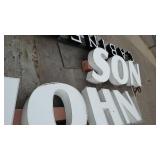 Lighted Johnson Sign