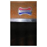 Wood Footlocker and Vintage Suitcases (2) American Tourister Air Luggage.