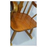 Vintage Wooden Childs Rocking Chair W/ Teddy.