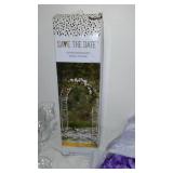 Lighted Indoor/Outdoor Arch, Stemware And Florals.