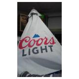 Coors, Michelob, Bud and More Outdoor Umbrella Poles and Covers (8+), Base (1).