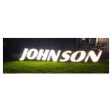 Lighted Johnson Sign